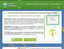 Tablet Screenshot of organicstandard.com.ua